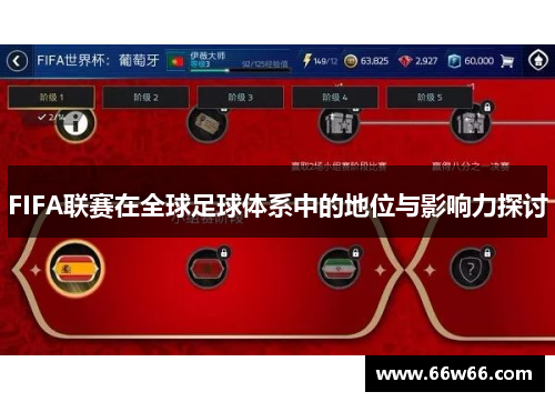 FIFA联赛在全球足球体系中的地位与影响力探讨 FIFA联赛在全球足球体系中的地位与影响力探讨