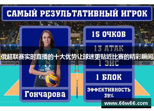 俄超联赛实时直播的十大优势让球迷更贴近比赛的精彩瞬间 俄超联赛实时直播的十大优势让球迷更贴近比赛的精彩瞬间